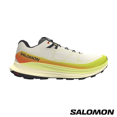 官方直營 Salomon 男 ULTRA GLIDE 2 野跑鞋 香草白/硫淡黃/橙