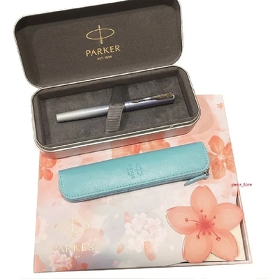 派克PARKER 櫻花藍鋼筆禮盒組