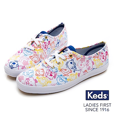 Keds x LITTLE MISS 繽紛印花綁帶休閒鞋-多彩