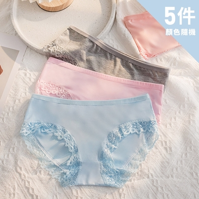 【Chic Chic 琪琪】5件組-輕薄牛奶絲內褲 少女內褲 高彈性 透氣內褲(顏色隨機出貨)