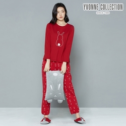 YVONNE COLLECTION 瞇眼兔方形抱枕（30x45公分）-迷霧灰