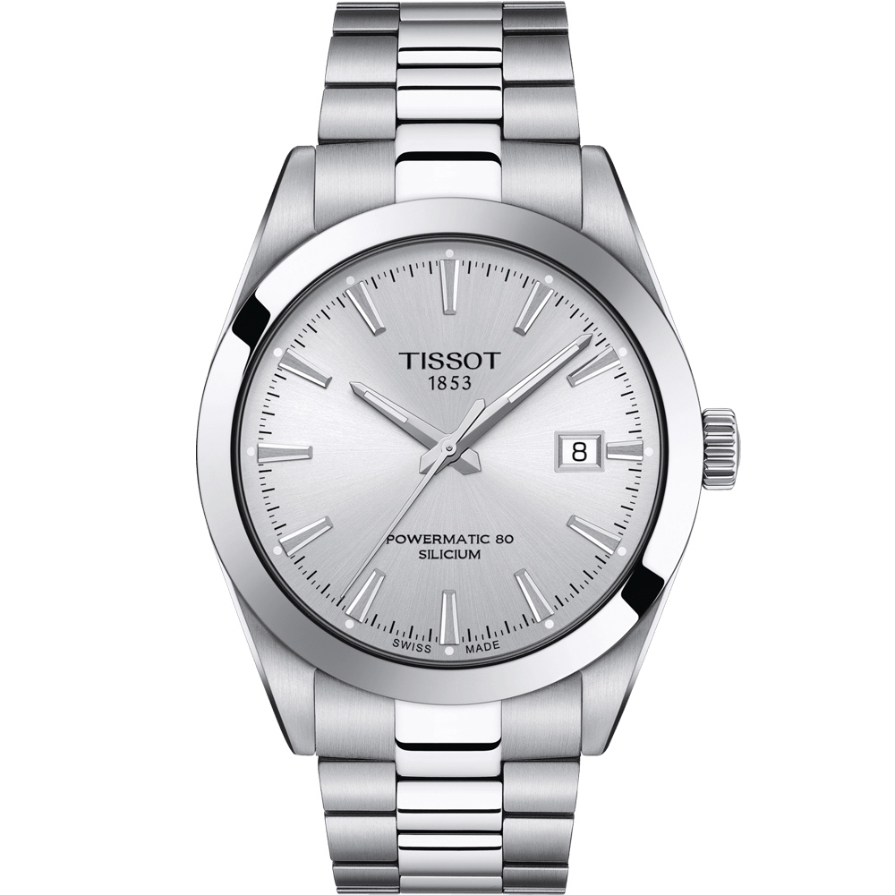 TISSOT 天梭 官方授權GENTLEMAN 紳士的品格機械錶(T1274071103100)