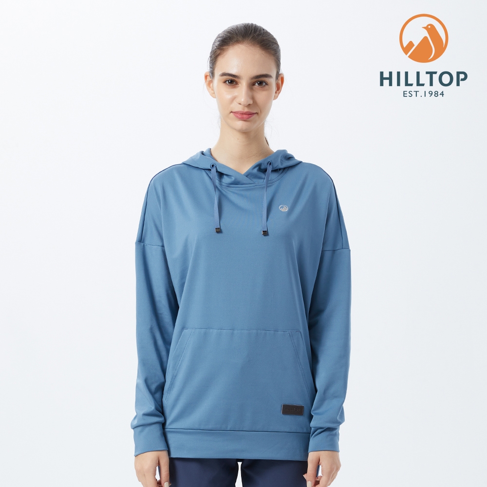 Hilltop 山頂鳥 Maribor Hoody Polygiene 女款e抗菌吸濕快乾保暖連帽刷毛衣 PH51XFL0 藍