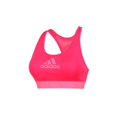 ADIDAS 女運動內衣-慢跑 路跑 訓練 運動背心 BRA 吸濕排汗 愛迪達 GK0298 桃紅螢光粉