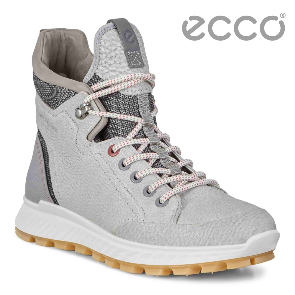 ECCO EXOSTRIKE 突破極限高筒運動戶外靴 女-白