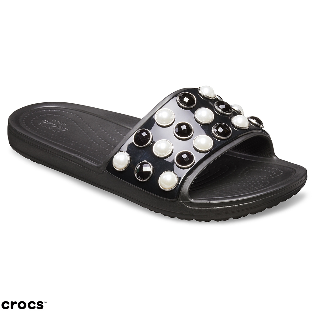 Crocs 卡駱馳 (女鞋) 永恆系列思瓏珍珠涼拖 205440-001