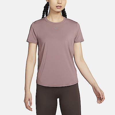 Nike One Classic DF SS Top [FN2799-208] 女 短袖 上衣 訓練 健身 反光 煙灰紫