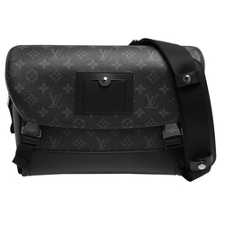 LV M40511 MESSENGER PM VOYAGER Monogram帆布郵差包(中-黑灰)