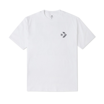 CONVERSE PAISLEY TEE 短袖上衣 男款 女款 變形蟲 腰果花 白色 10023154-A01