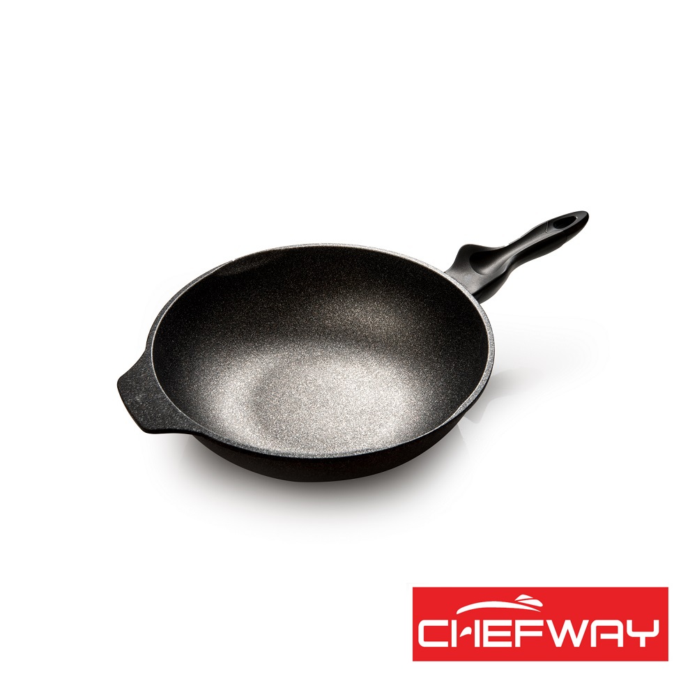 韓國 CHEFWAY 銀河系列IH磨石不沾炒鍋-32cm