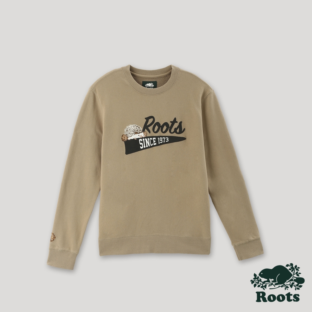 Roots 男裝-經典傳承系列 動物圓領上衣-黃褐色