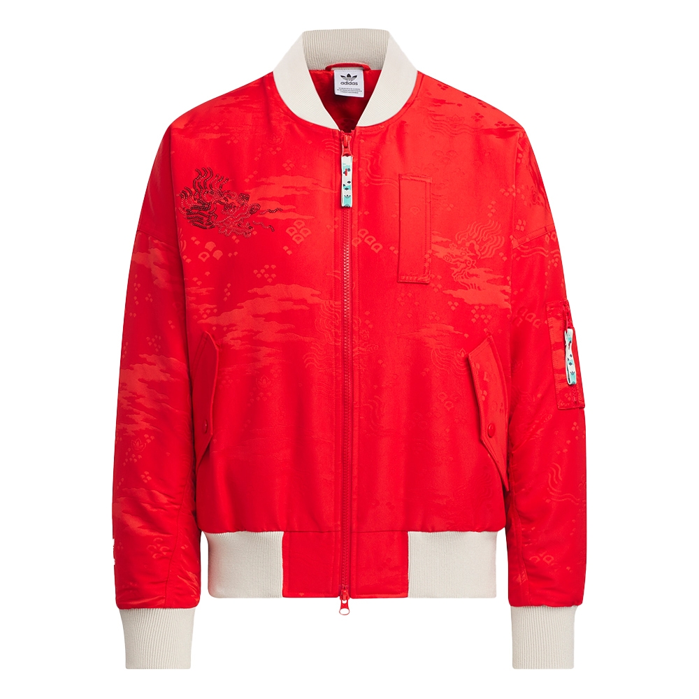 Adidas STLE PAD JKT 女 紅色 新年 CNY 休閒 龍年 飛行外套 外套 IX4220