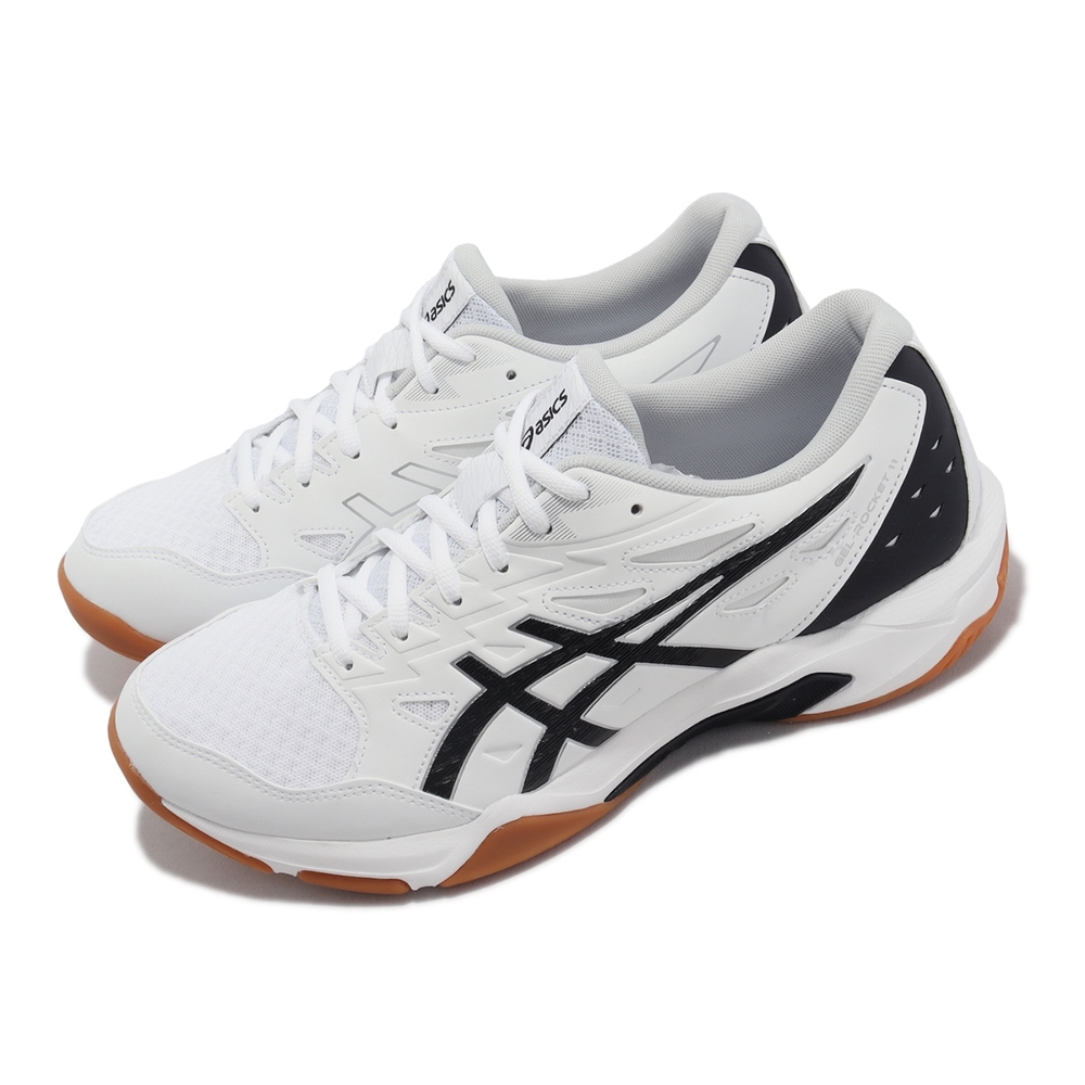 Asics 排球鞋 GEL-Rocket 11 男鞋 女鞋 白 黑 抗扭 羽桌球 室內球場 運動鞋 亞瑟士 1071A091101