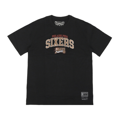 Mitchell Ness 短袖 76ers 短T 黑 棕 NBA 復古 費城76人 MNTS015P7B