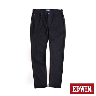 EDWIN 加大碼 EDGE 棉彈力丹寧窄管直筒牛仔褲-男-原藍色