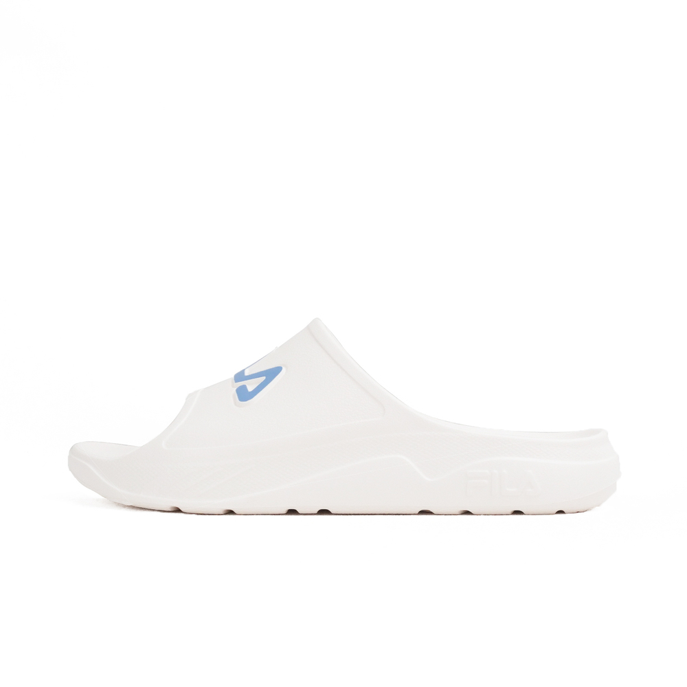 Fila Plumpy Slide [4-S334X-113] 男女 涼拖鞋 一片拖 防水 輕量 夏日 海灘 米白 藍