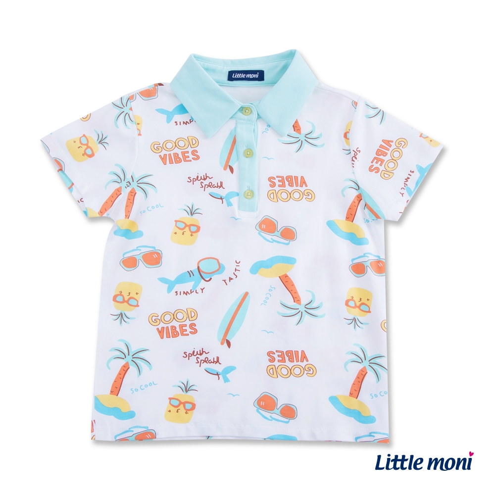 【Little moni】小童熱帶叢林度假海灘POLO短袖上衣(100~130CM)