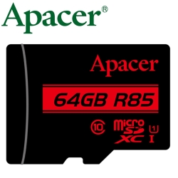 Apacer 宇瞻 64GB 85MB/s microSDXC U1 記憶卡