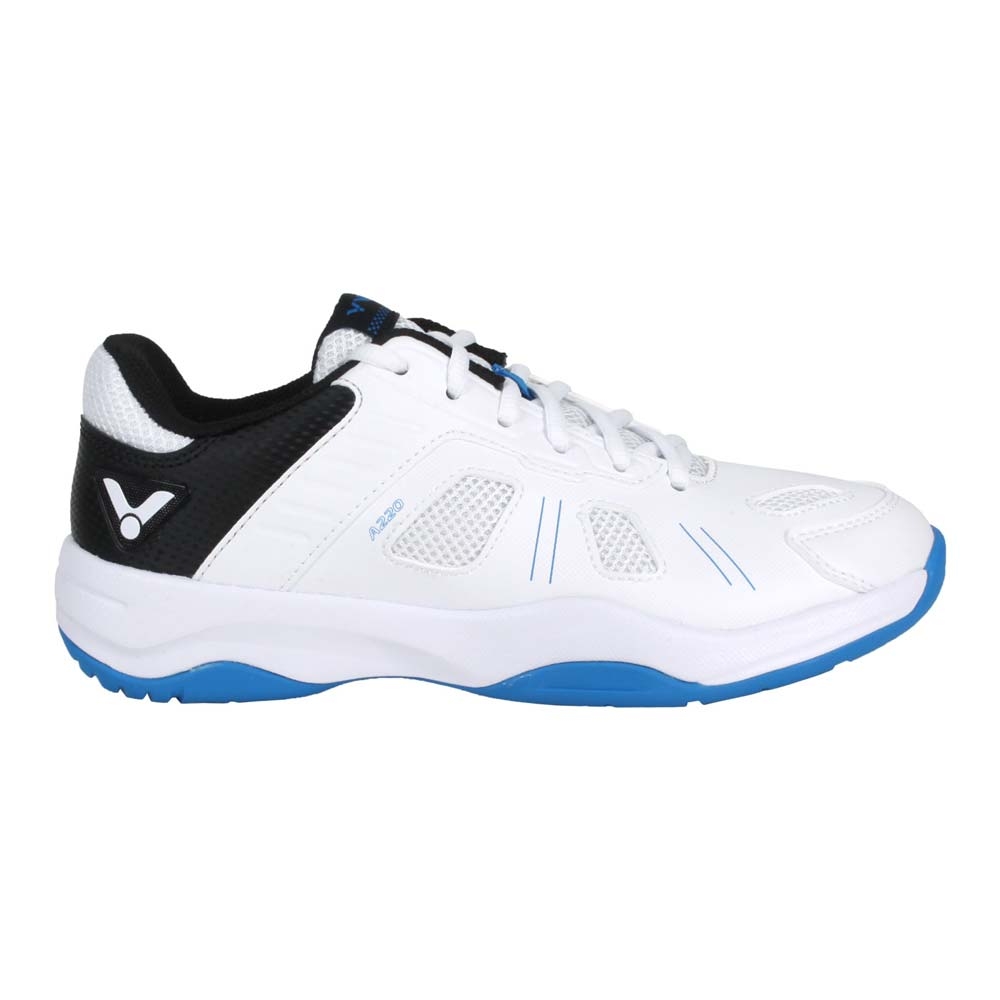 VICTOR 男女專業羽球鞋-3E-訓練 運動 U型楦 勝利 A220-A 白黑藍