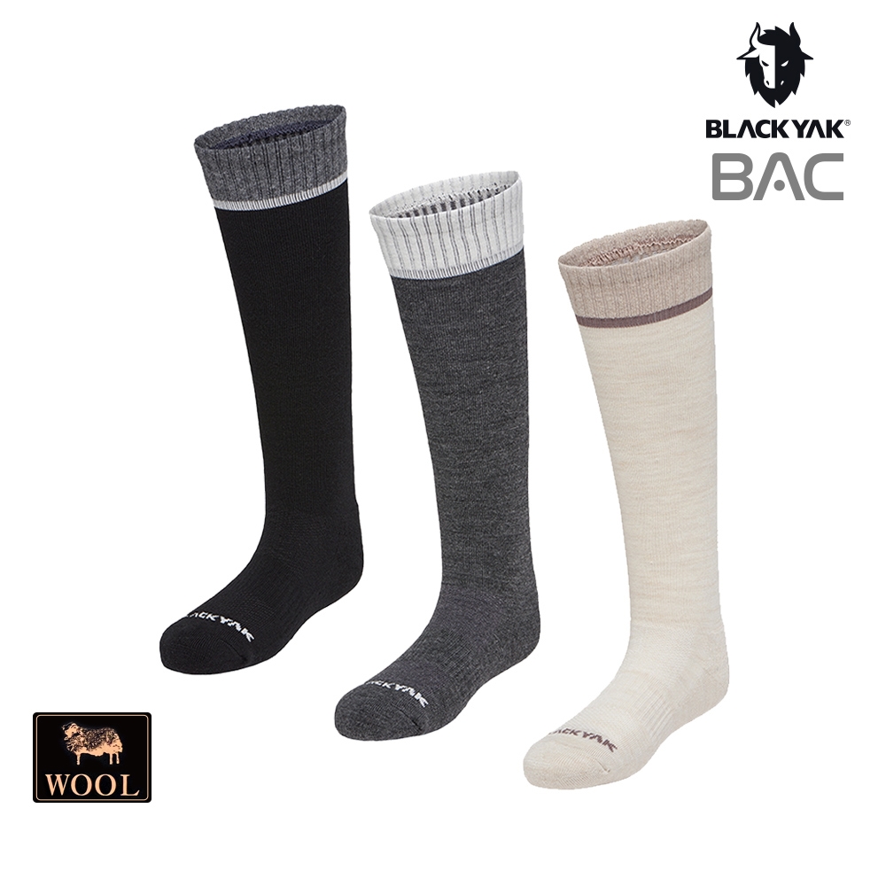 韓國BLACK YAK 女 羊毛及膝襪(三色可選) 羊毛襪 機能襪 吸濕排汗 長襪 運動襪 BYCB2WAC01