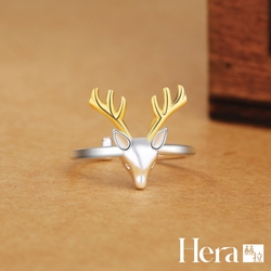 【Hera 赫拉】一鹿有你精鍍銀戒指 H111122805