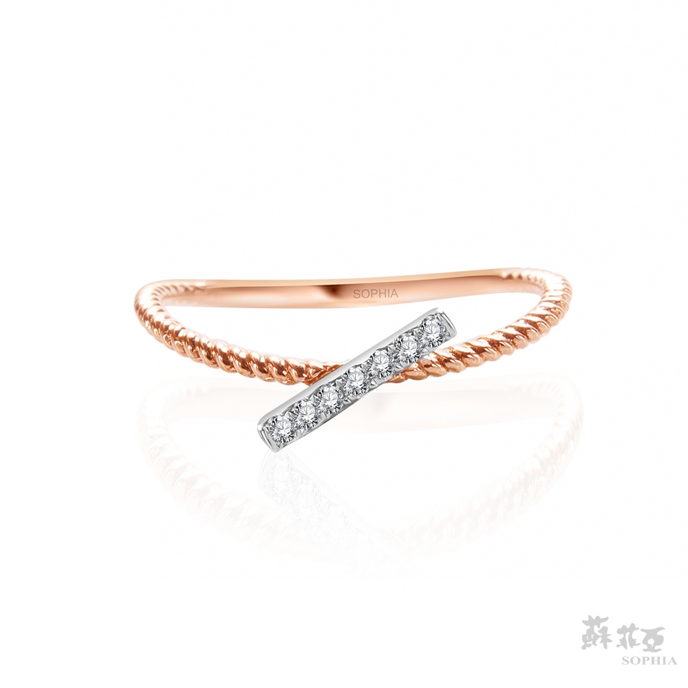 SOPHIA 蘇菲亞珠寶 - 時光造型 14K雙色 鑽石戒指