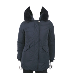 Woolrich Luxury Arctic Parka 可拆狐狸毛領深藍色連帽羽絨外套(男/女可用)