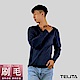 (超值3件組)型男刷毛蓄熱保暖長袖T恤 V領休閒T(藍色)TELITA 男內衣 product thumbnail 2