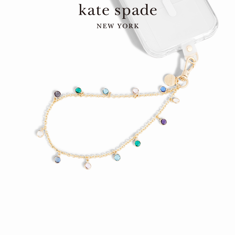 【kate spade】手機掛鍊 繽紛彩鑽