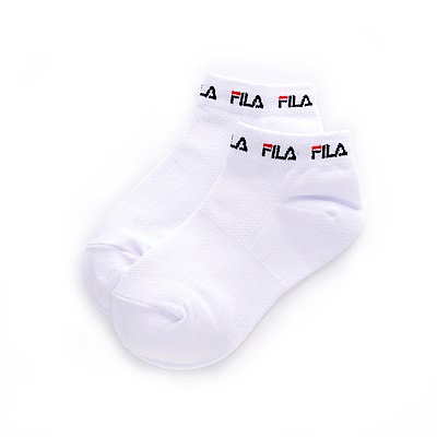 FILA 基本款棉質薄底踝襪-白 SCT-1000-WT