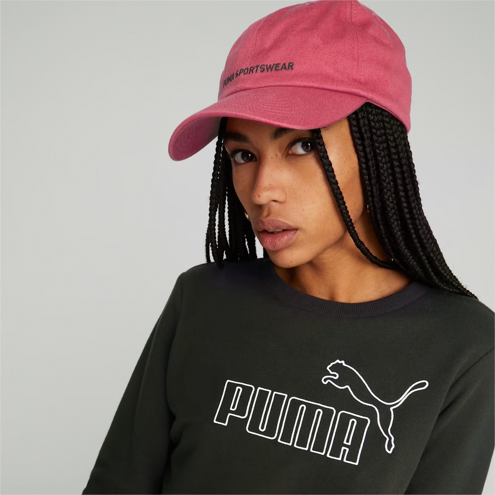 Puma 帽子Sportswear Cap 男女款粉黑棒球帽可調整運動帽鴨舌帽基本款