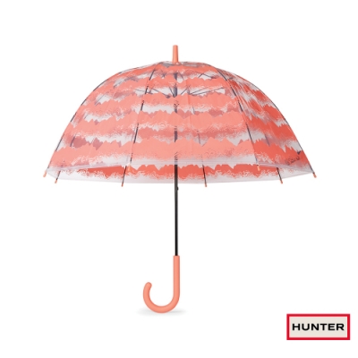 HUNTER - 配件-條紋印花雨傘 - 粉膚
