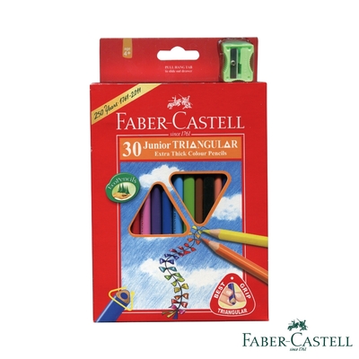 Faber-Castell紅色系大三角彩色鉛筆 3.8 mm 30色