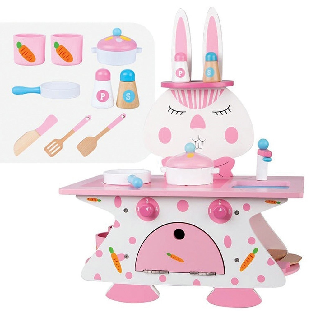 親親 木製粉紅兔廚房(MSN18004)