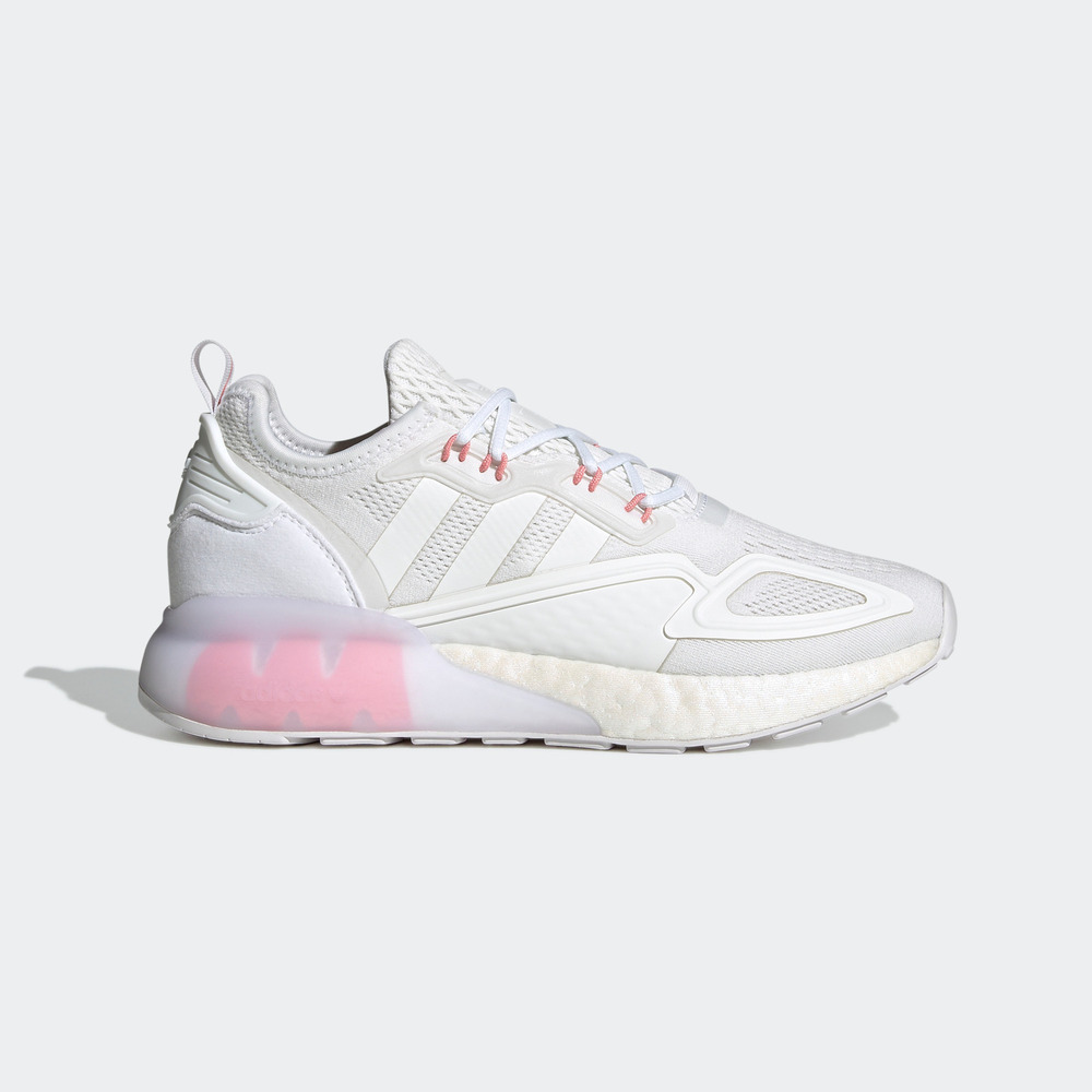 Adidas Zx 2k Boost W [GW0751] 女鞋 運動 休閒 經典 避震 網布 透氣 愛迪達 白 粉紅