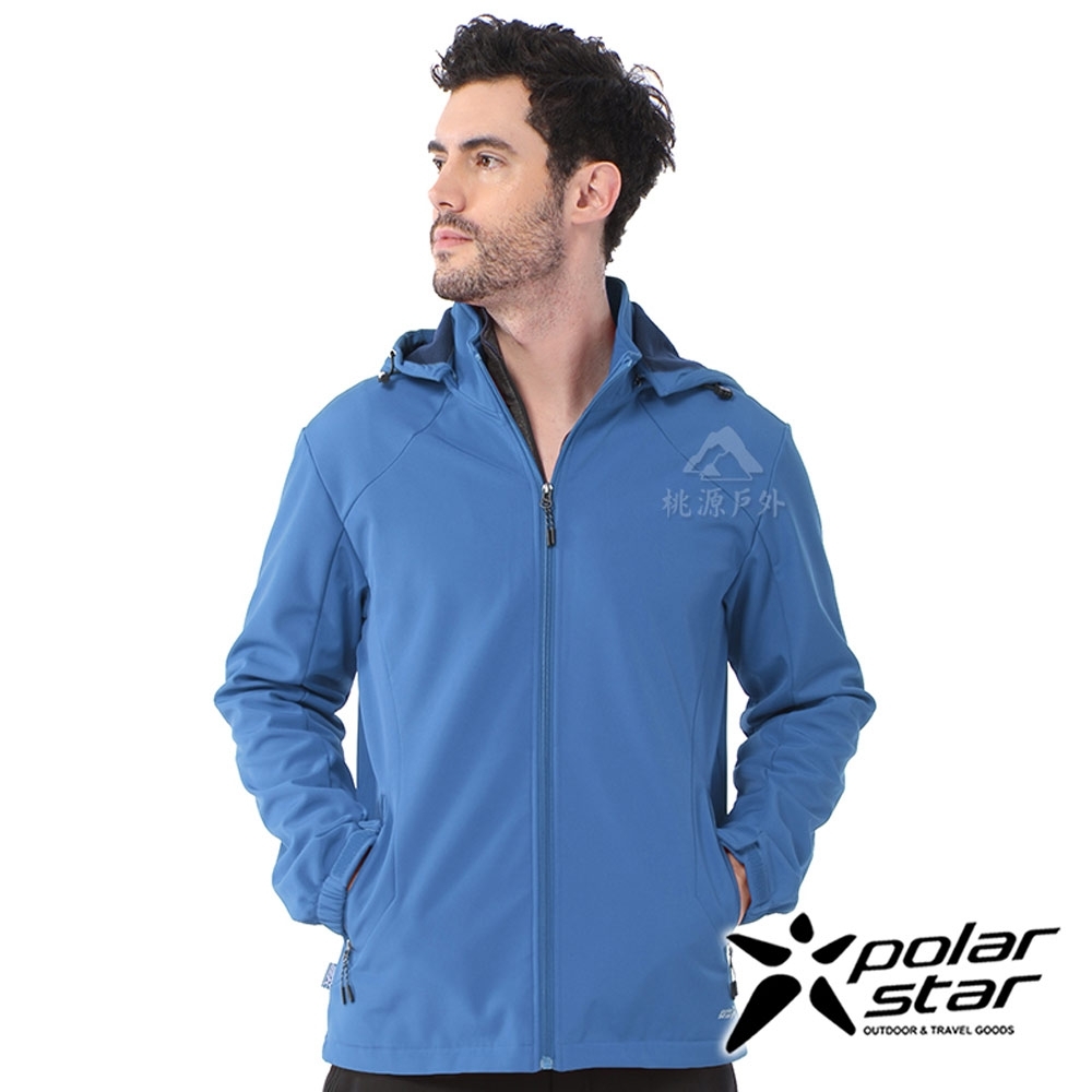 【PolarStar】男 Soft Shell保暖外套『藍』P20211