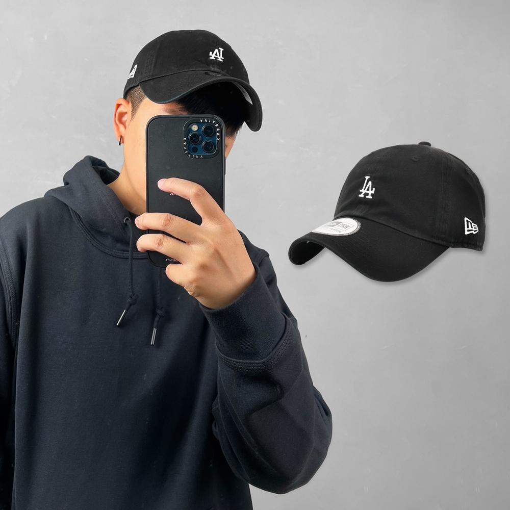 New Era 帽子Classic MLB 洛杉磯道奇LA 小LOGO 老帽棒球帽黑白百搭