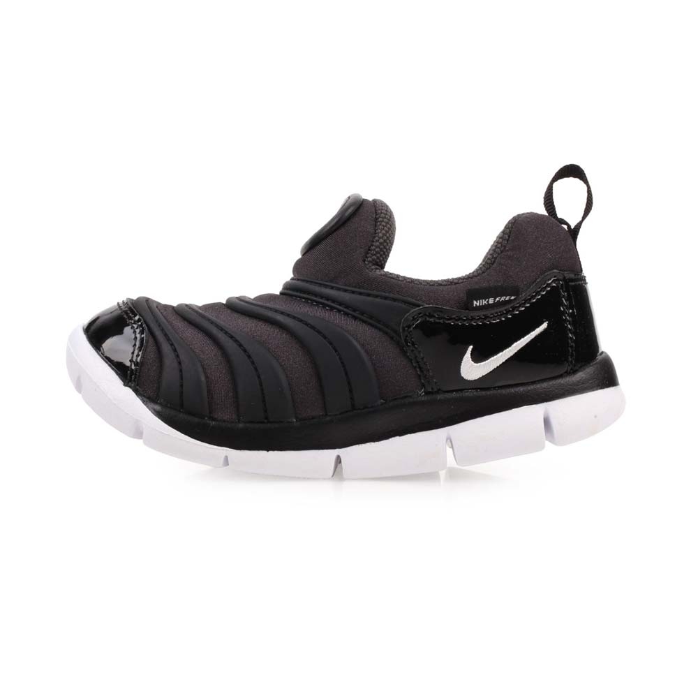 NIKE DYNAMO FREE-TD女小童運動鞋-毛毛蟲鞋 慢跑 童鞋 343938013 黑白