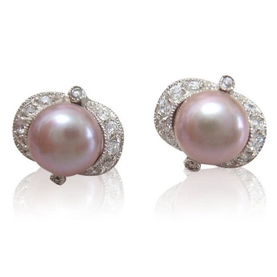 【小樂珠寶】清新透明時尚-頂級天然珍珠耳環