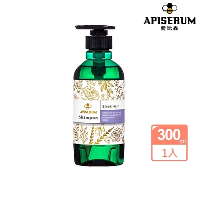 APISERUM愛比森 山茶花小麥蛋白胺基酸精油洗髮精300ml｜山茶花保濕+玫瑰純露｜漫潤悅髮精油洗髮乳｜乾性髮質適用