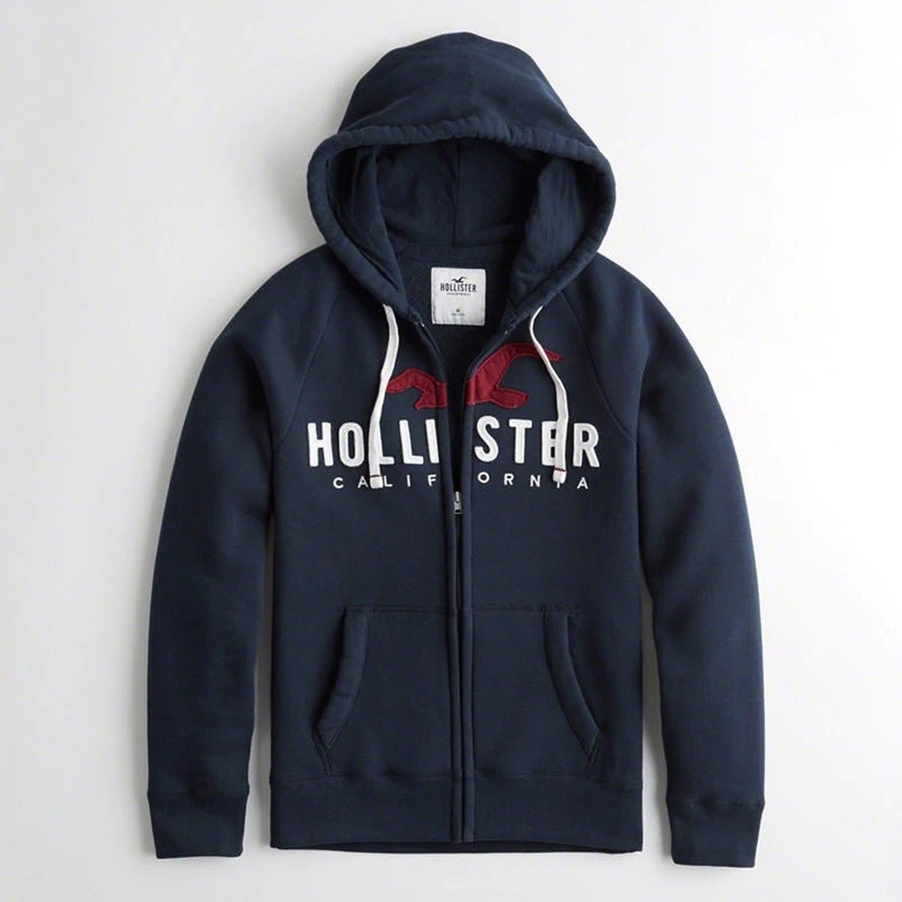 Hollister HCO 長袖 帽T  藍色 1140