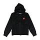 Comme Des Garcons Play經典愛心刺繡LOGO連帽外套(黑x紅/女款) product thumbnail 1