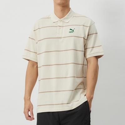 Puma 流行系列 P.Team 男款 米白色 短袖 Polo衫 62435387