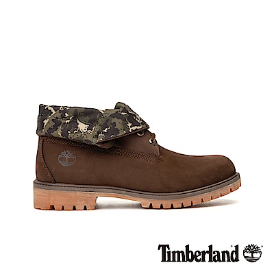 Timberland 男款深咖啡色正絨面皮革靴|A21AP