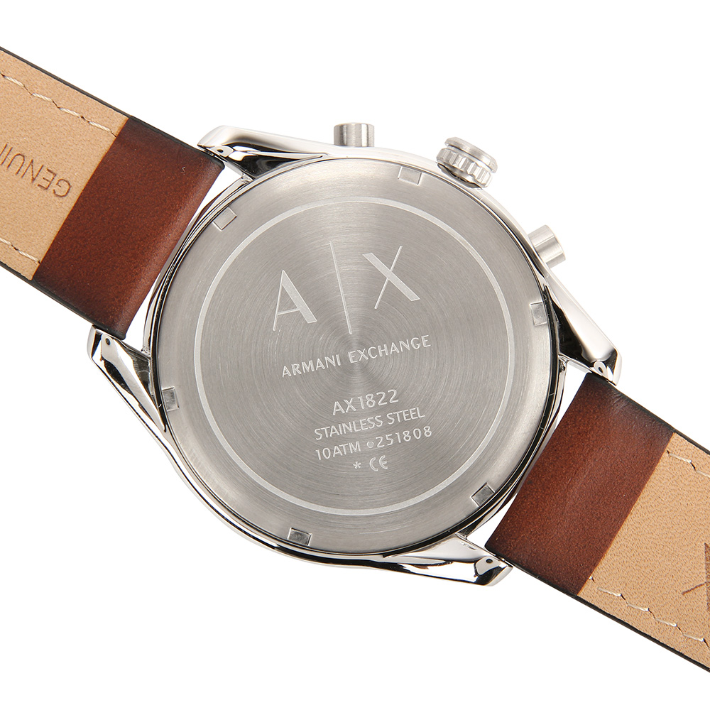 A/X Armani Exchange 三眼經典英倫風皮帶男腕錶(AX1822)-46mm | ARMANI | Yahoo奇摩購物中心