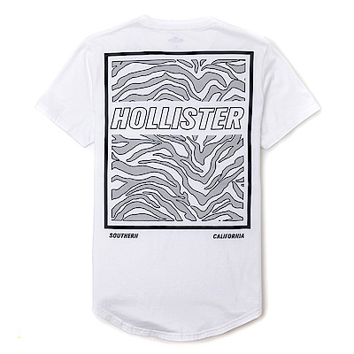 海鷗 Hollister HCO 經典文字印刷圖樣設計短袖T恤-白色
