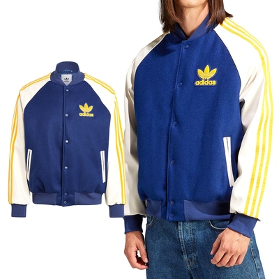 Adidas SST Varsity 男款 藍白黃色 運動 休閒 夾克 棒球外套 外套 IL2574