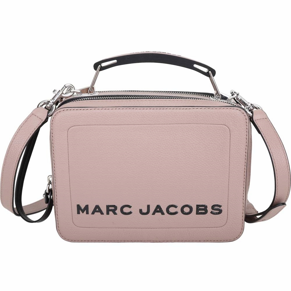 MARC JACOBS THE BOX 23 雙拉鍊牛皮手提/肩背包(粉耦色) | 兩用包