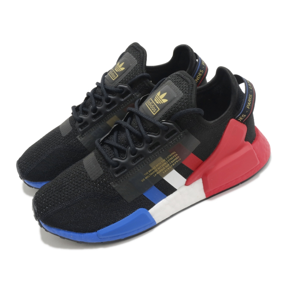 adidas 休閒鞋 NMD R1 V2 襪套式 男鞋 愛迪達 三葉草 Boost底 緩震 穿搭 黑 紅 FY2070