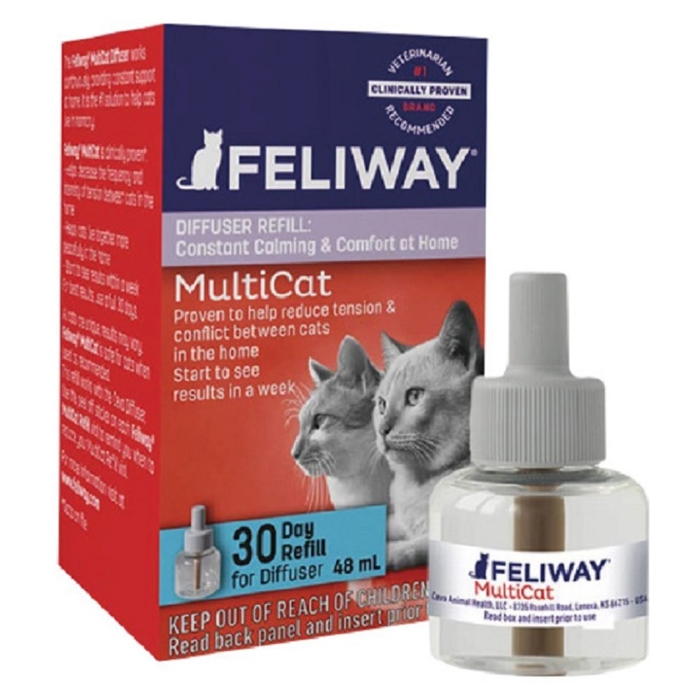 【2入組】法國FELIWAY MULTICAT費利威多貓好朋友-補充瓶 48ml (FW-D89420B) 第二件贈送我有貓1包